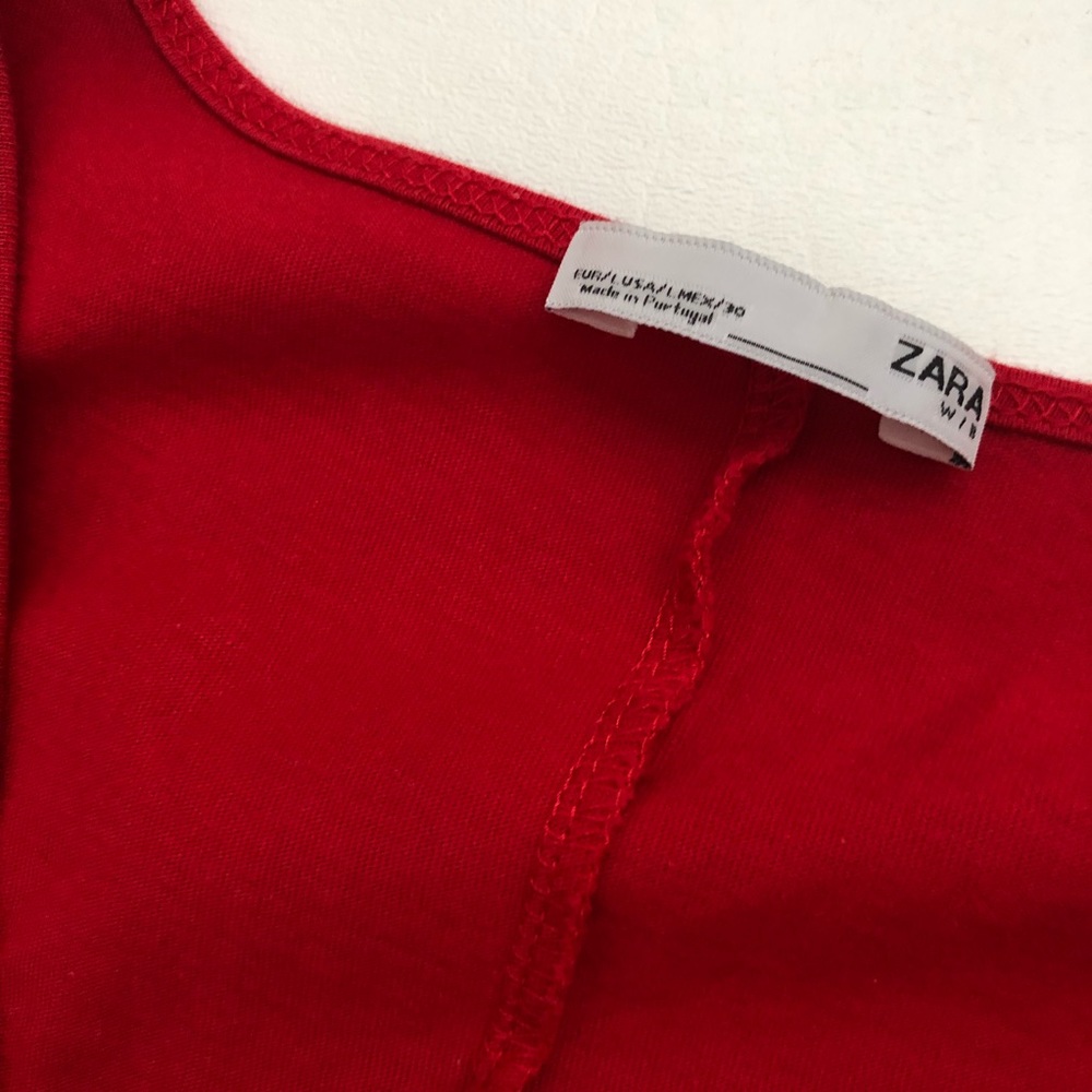 ZARA  Red Rouges Short Sleeve Tee - Picture 4 of 4